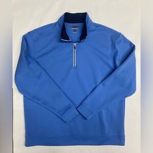 Pebble Beach Performance Men’s Blue 1/4 Zip-Up Pullover Active Sweater in Large